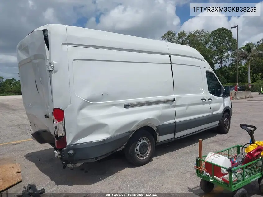 2016 Ford Transit-250 VIN: 1FTYR3XM3GKB38259 Lot: 45205778