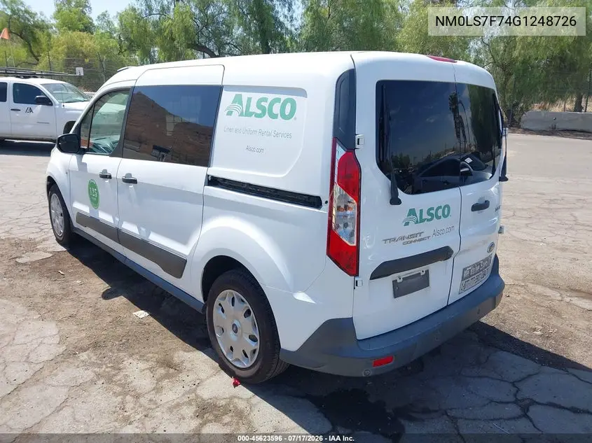 2016 Ford Transit Connect Xlt VIN: NM0LS7F74G1248726 Lot: 45623596