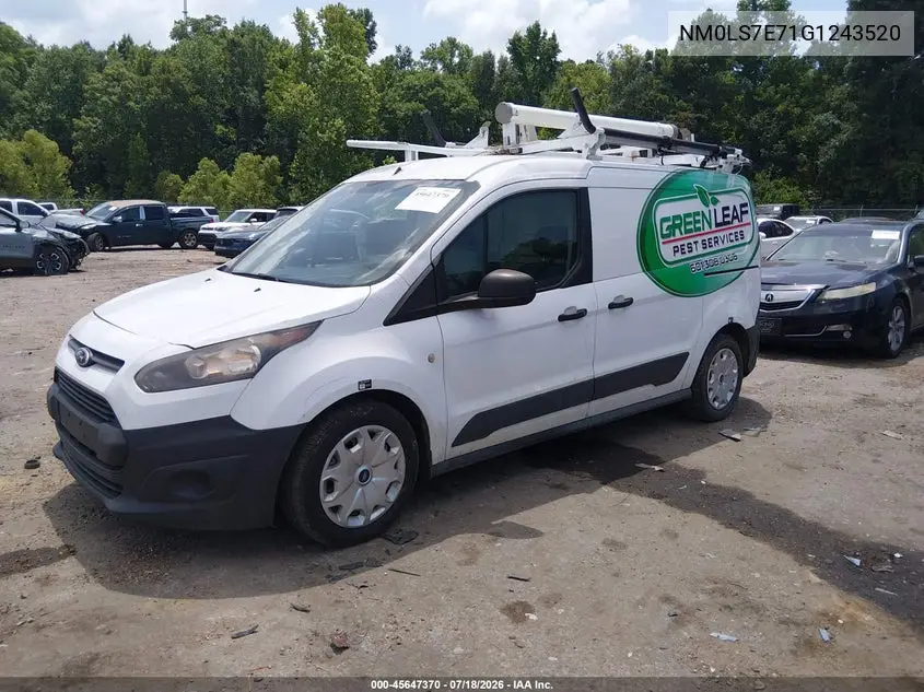 2016 Ford Transit Connect Xl VIN: NM0LS7E71G1243520 Lot: 45647370