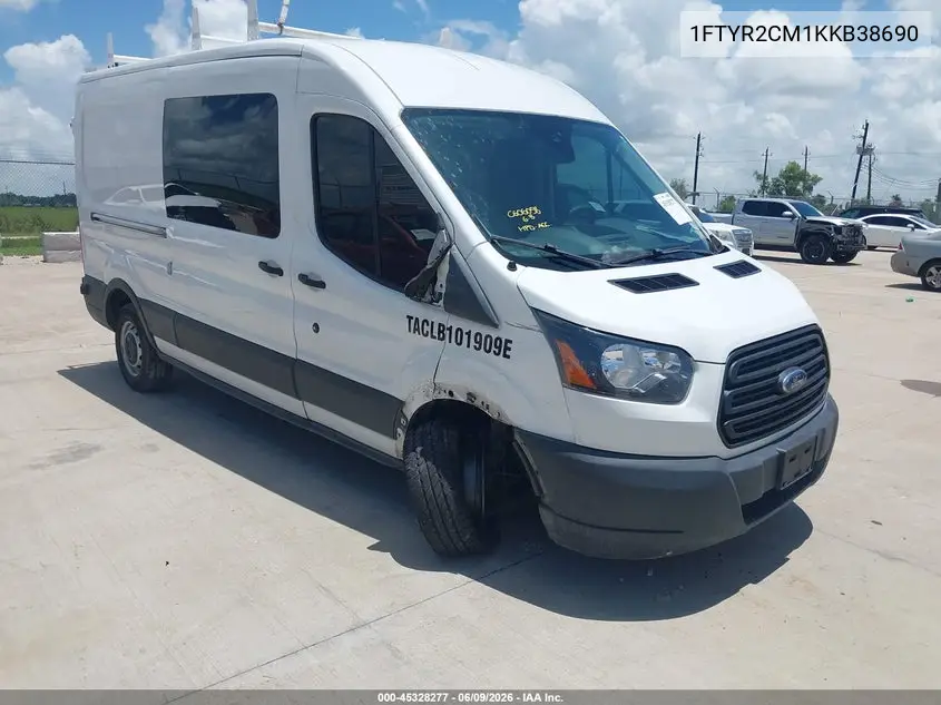 2019 Ford Transit-250 VIN: 1FTYR2CM1KKB38690 Lot: 45328277