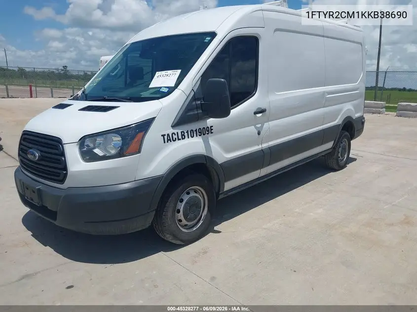 2019 Ford Transit-250 VIN: 1FTYR2CM1KKB38690 Lot: 45328277