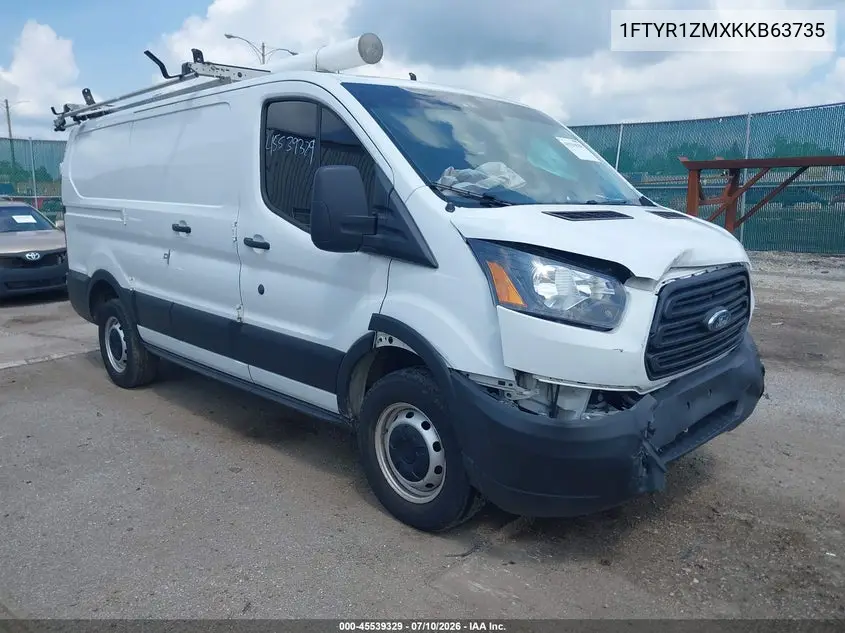 2019 Ford Transit-250 VIN: 1FTYR1ZMXKKB63735 Lot: 45539329