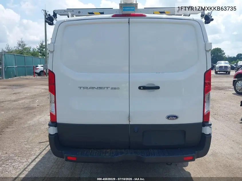 2019 Ford Transit-250 VIN: 1FTYR1ZMXKKB63735 Lot: 45539329