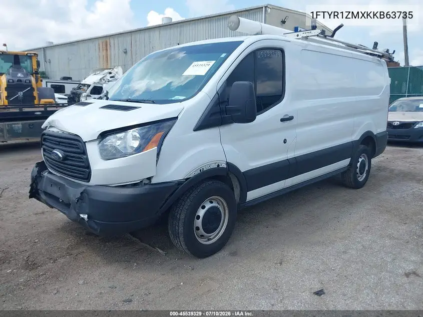 2019 Ford Transit-250 VIN: 1FTYR1ZMXKKB63735 Lot: 45539329