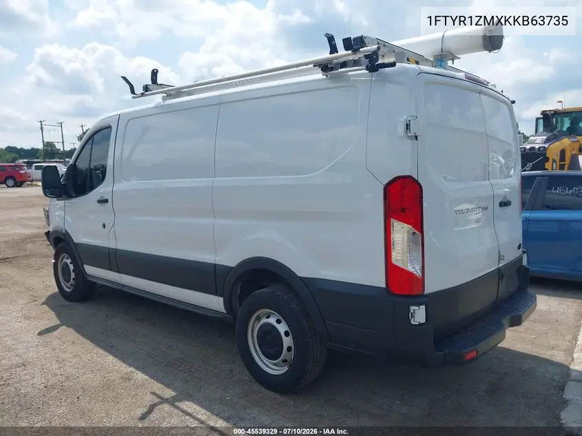 2019 Ford Transit-250 VIN: 1FTYR1ZMXKKB63735 Lot: 45539329