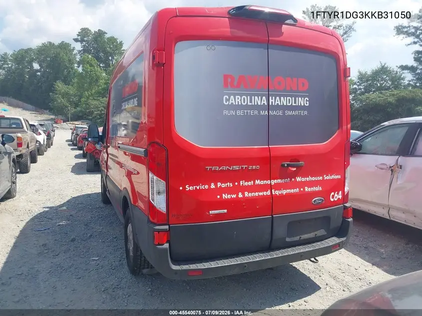 2019 Ford Transit-250 VIN: 1FTYR1DG3KKB31050 Lot: 45540075