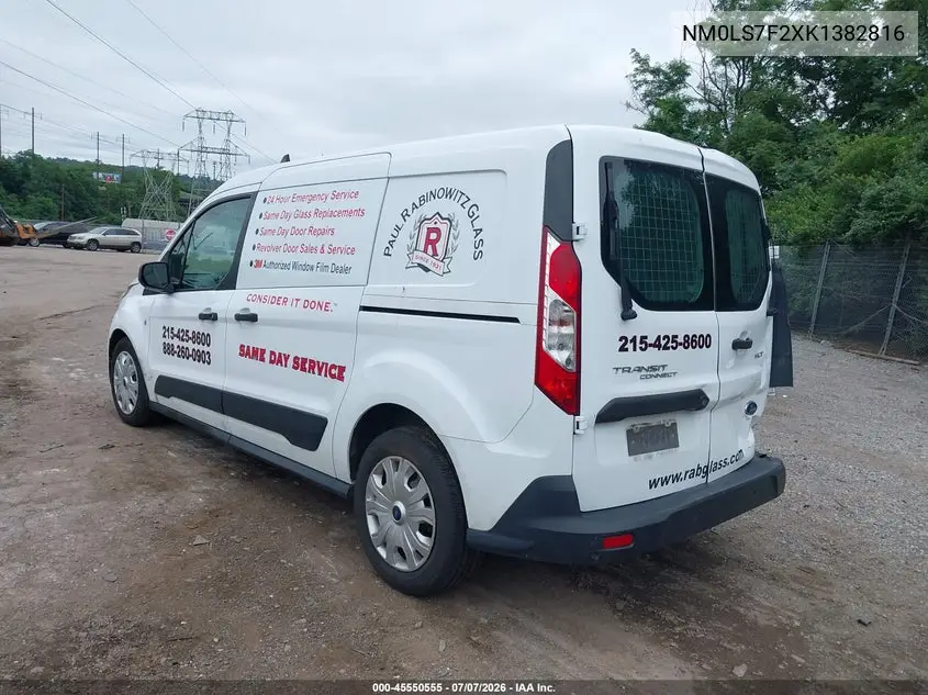 2019 Ford Transit Connect Xlt VIN: NM0LS7F2XK1382816 Lot: 45550555
