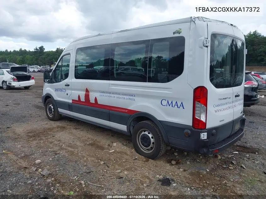 2019 Ford Transit-350 Xl VIN: 1FBAX2CGXKKA17372 Lot: 45589480