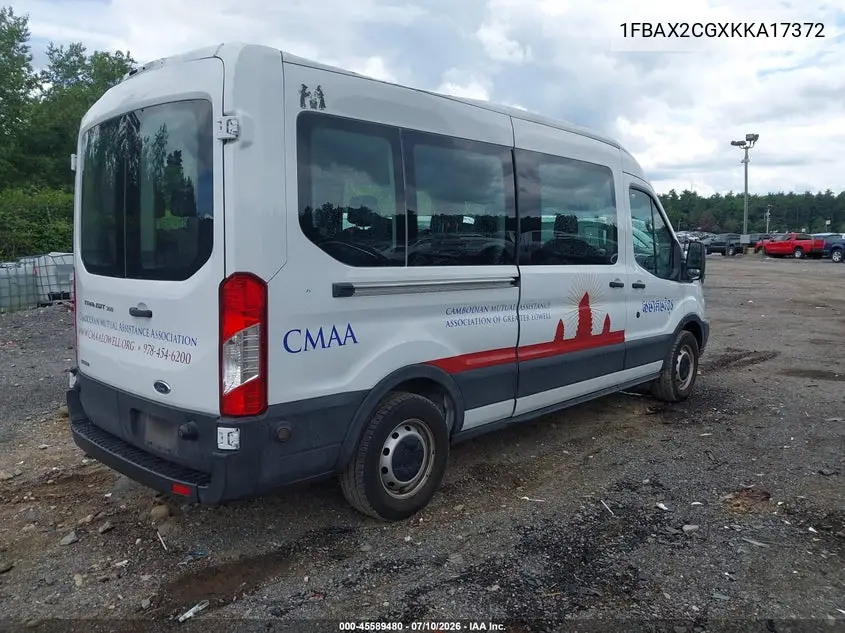 2019 Ford Transit-350 Xl VIN: 1FBAX2CGXKKA17372 Lot: 45589480