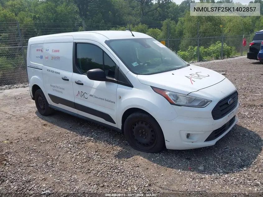 2019 Ford Transit Connect Xlt VIN: NM0LS7F25K1402857 Lot: 45636113