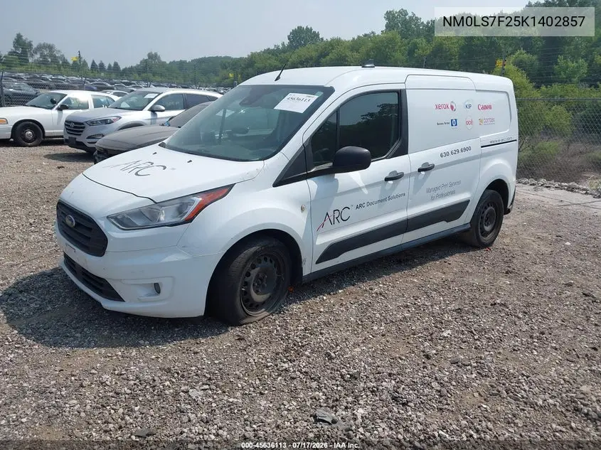 2019 Ford Transit Connect Xlt VIN: NM0LS7F25K1402857 Lot: 45636113