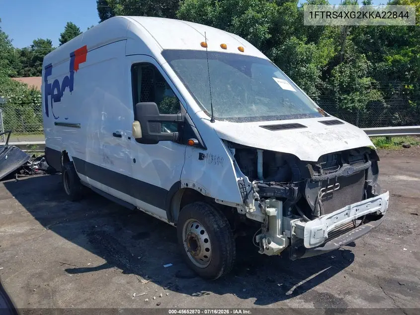 2019 Ford Transit-350 VIN: 1FTRS4XG2KKA22844 Lot: 45652870
