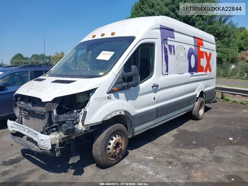 2019 Ford Transit-350 VIN: 1FTRS4XG2KKA22844 Lot: 45652870