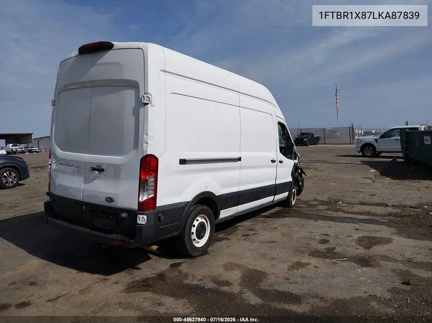 2020 Ford Transit-250 VIN: 1FTBR1X87LKA87839 Lot: 45627940