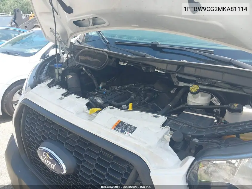 2021 Ford Transit-350 VIN: 1FTBW9CG2MKA81114 Lot: 45526942
