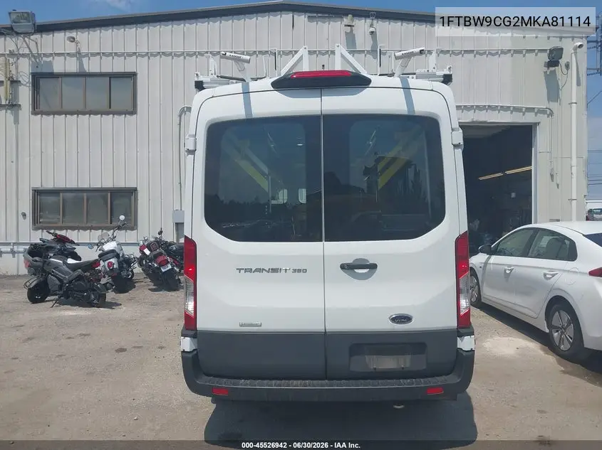 2021 Ford Transit-350 VIN: 1FTBW9CG2MKA81114 Lot: 45526942