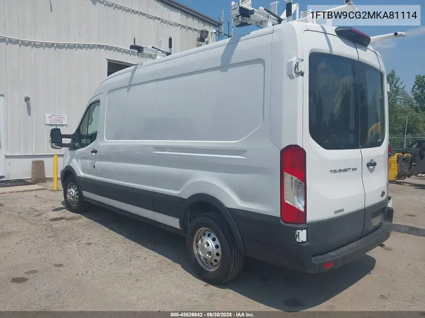 2021 Ford Transit-350 VIN: 1FTBW9CG2MKA81114 Lot: 45526942