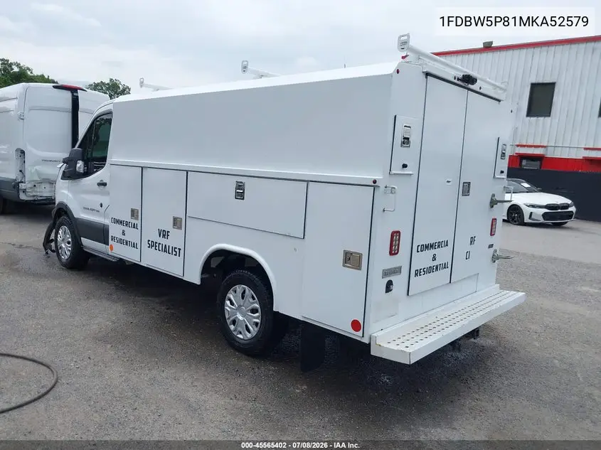 2021 Ford Transit-350 Cutaway VIN: 1FDBW5P81MKA52579 Lot: 45565402