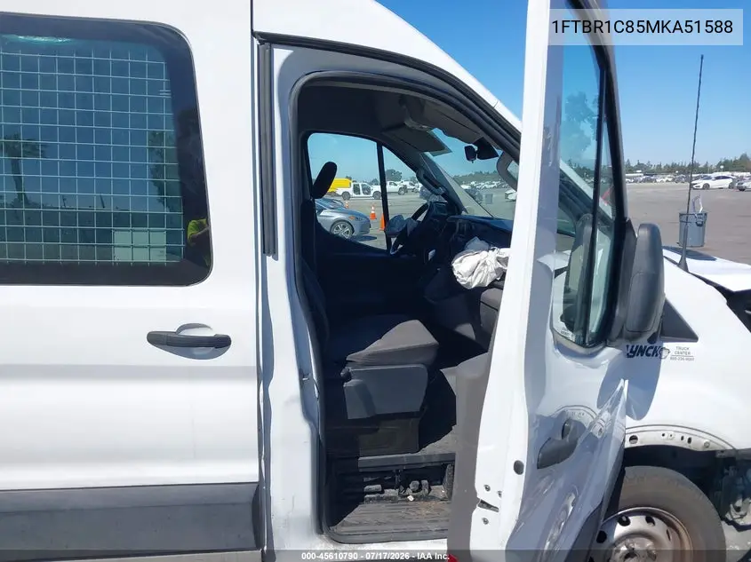 2021 Ford Transit-250 VIN: 1FTBR1C85MKA51588 Lot: 45610790