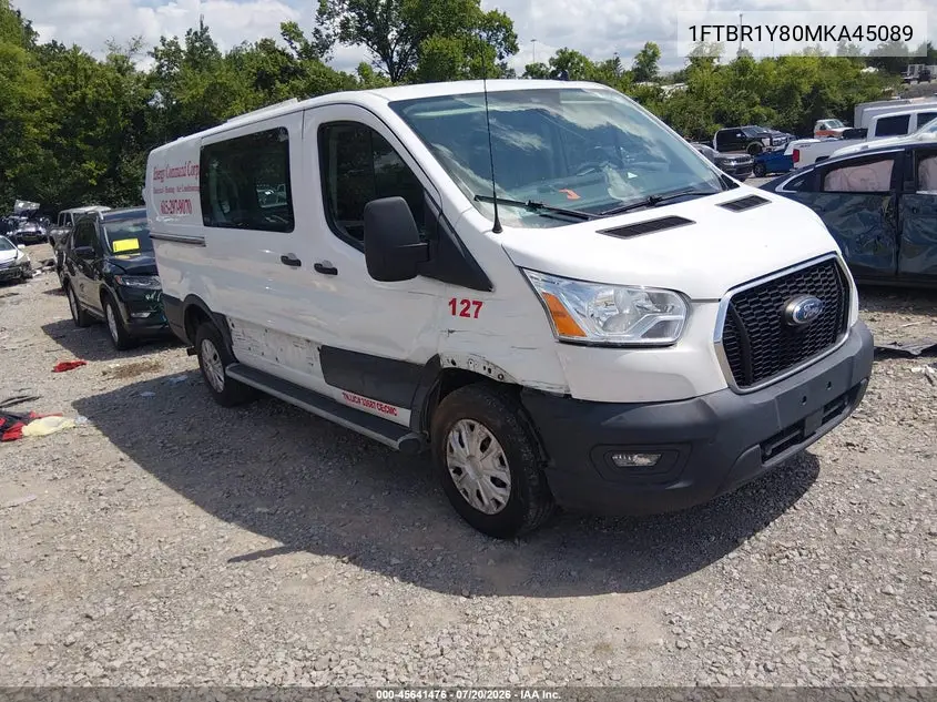 2021 Ford Transit-250 VIN: 1FTBR1Y80MKA45089 Lot: 45641476