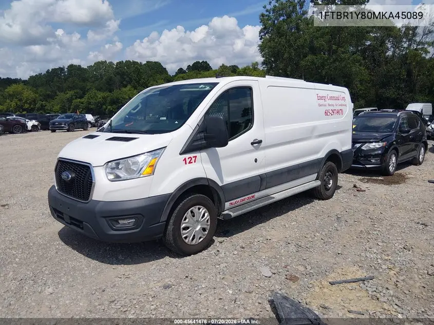 2021 Ford Transit-250 VIN: 1FTBR1Y80MKA45089 Lot: 45641476