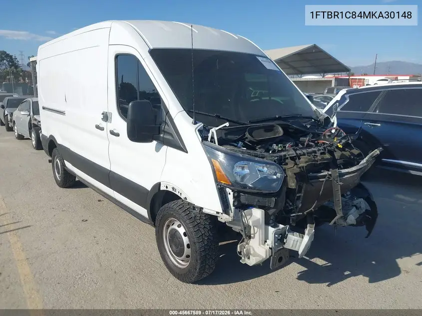 2021 Ford Transit-250 VIN: 1FTBR1C84MKA30148 Lot: 45667589