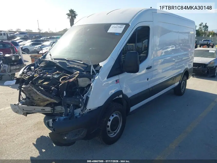 2021 Ford Transit-250 VIN: 1FTBR1C84MKA30148 Lot: 45667589