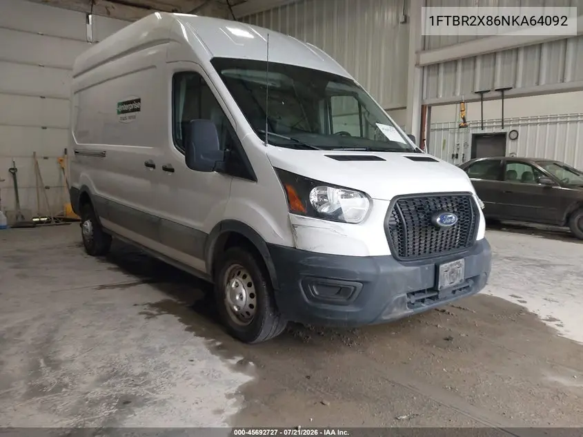 2022 Ford Transit-250 VIN: 1FTBR2X86NKA64092 Lot: 45692727