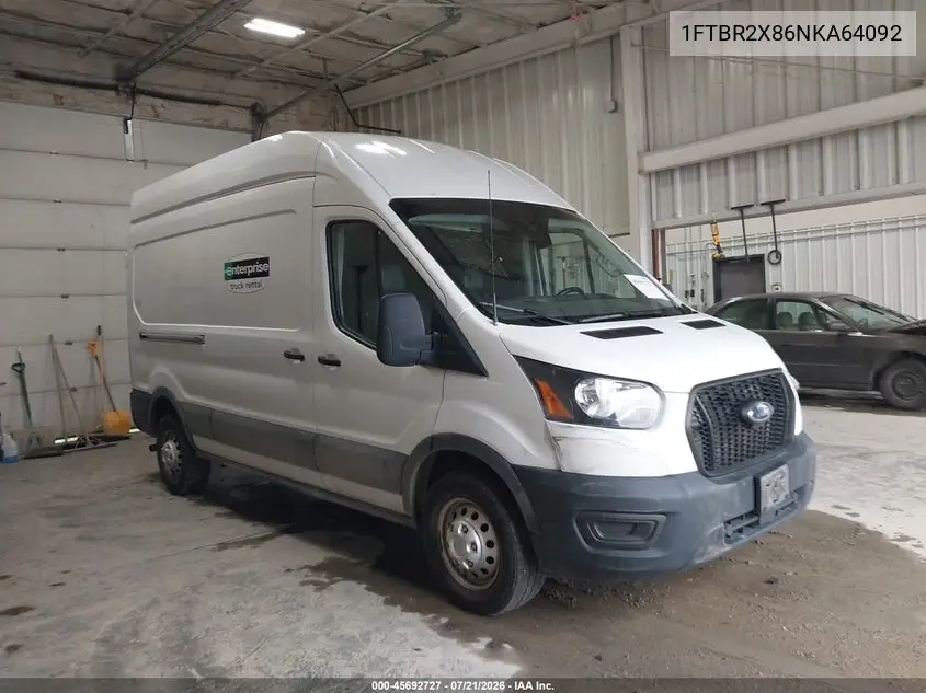2022 Ford Transit-250 VIN: 1FTBR2X86NKA64092 Lot: 45692727