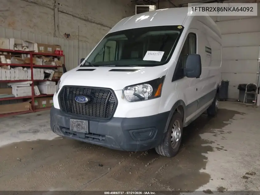 2022 Ford Transit-250 VIN: 1FTBR2X86NKA64092 Lot: 45692727