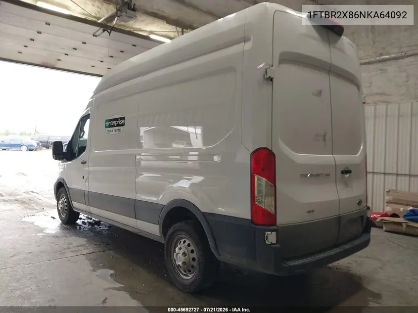 2022 Ford Transit-250 VIN: 1FTBR2X86NKA64092 Lot: 45692727