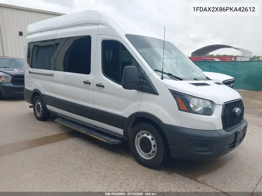 2023 Ford Transit-350 Passenger Van Xl/Xlt VIN: 1FDAX2X86PKA42612 Lot: 45425893