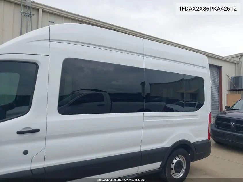 2023 Ford Transit-350 Passenger Van Xl/Xlt VIN: 1FDAX2X86PKA42612 Lot: 45425893