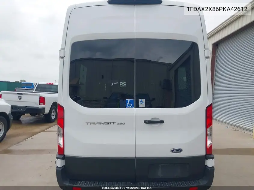 2023 Ford Transit-350 Passenger Van Xl/Xlt VIN: 1FDAX2X86PKA42612 Lot: 45425893