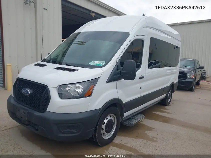 2023 Ford Transit-350 Passenger Van Xl/Xlt VIN: 1FDAX2X86PKA42612 Lot: 45425893