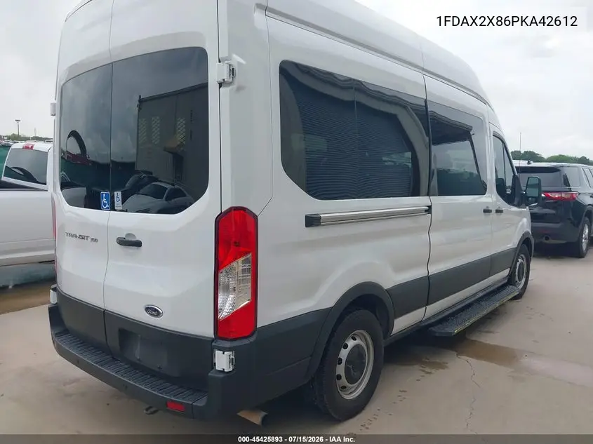 2023 Ford Transit-350 Passenger Van Xl/Xlt VIN: 1FDAX2X86PKA42612 Lot: 45425893
