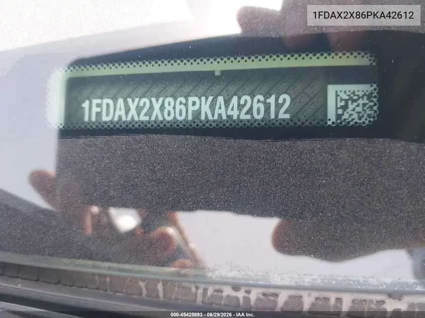 2023 Ford Transit-350 Passenger Van Xl/Xlt VIN: 1FDAX2X86PKA42612 Lot: 45425893