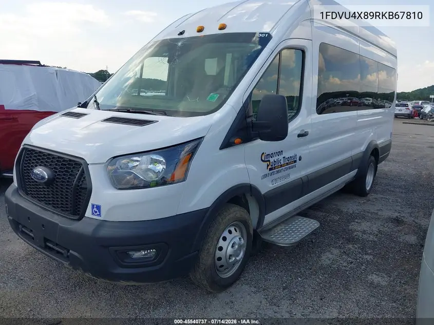2024 Ford Transit-350 Passenger Van Xl VIN: 1FDVU4X89RKB67810 Lot: 45540737