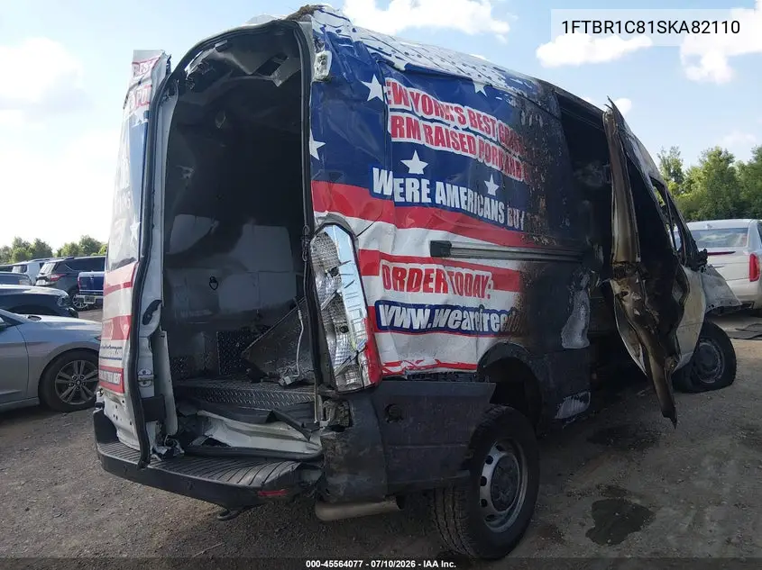 2025 Ford Transit-250 VIN: 1FTBR1C81SKA82110 Lot: 45564077