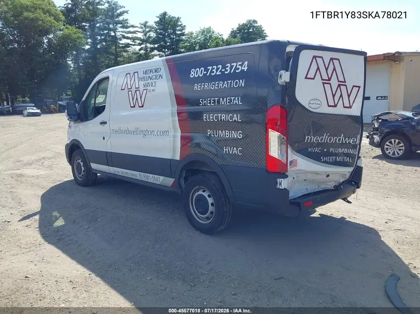 2025 Ford Transit-250 VIN: 1FTBR1Y83SKA78021 Lot: 45577018