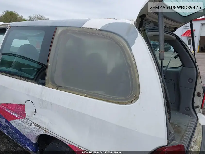1998 Ford Windstar Base 3.0/Gl VIN: 2FMZA51U8WBD89475 Lot: 45002709