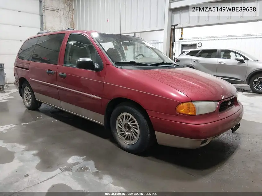 1998 Ford Windstar Gl/Limited/Lx VIN: 2FMZA5149WBE39638 Lot: 45159436
