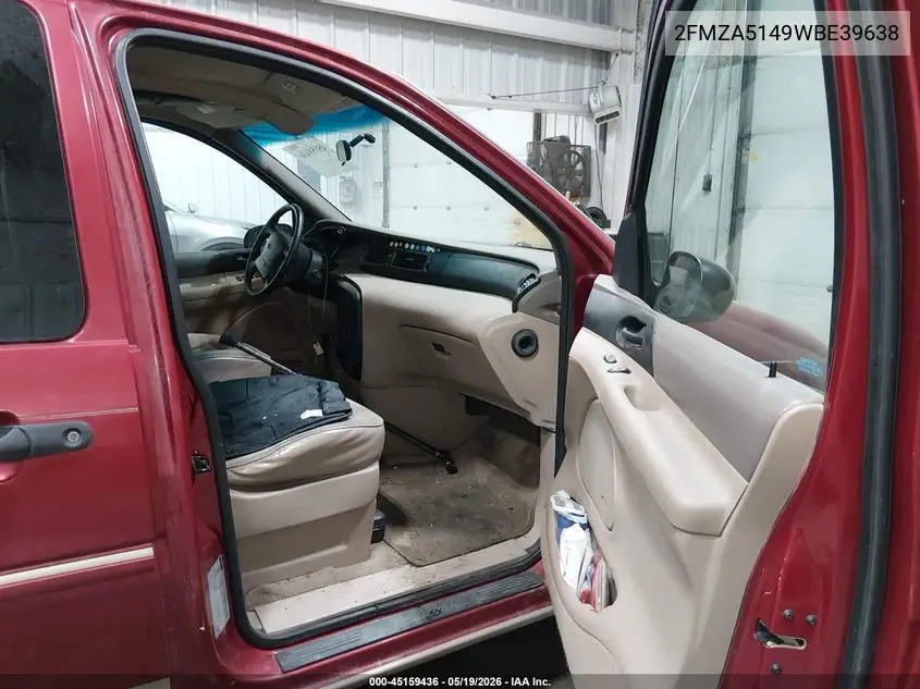 1998 Ford Windstar Gl/Limited/Lx VIN: 2FMZA5149WBE39638 Lot: 45159436