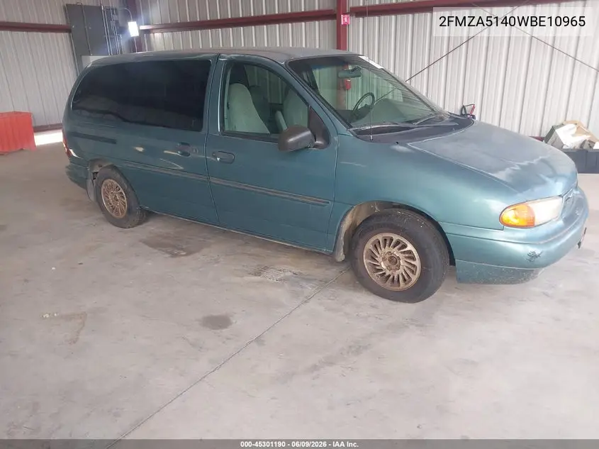 1998 Ford Windstar Gl/Limited/Lx VIN: 2FMZA5140WBE10965 Lot: 45301190