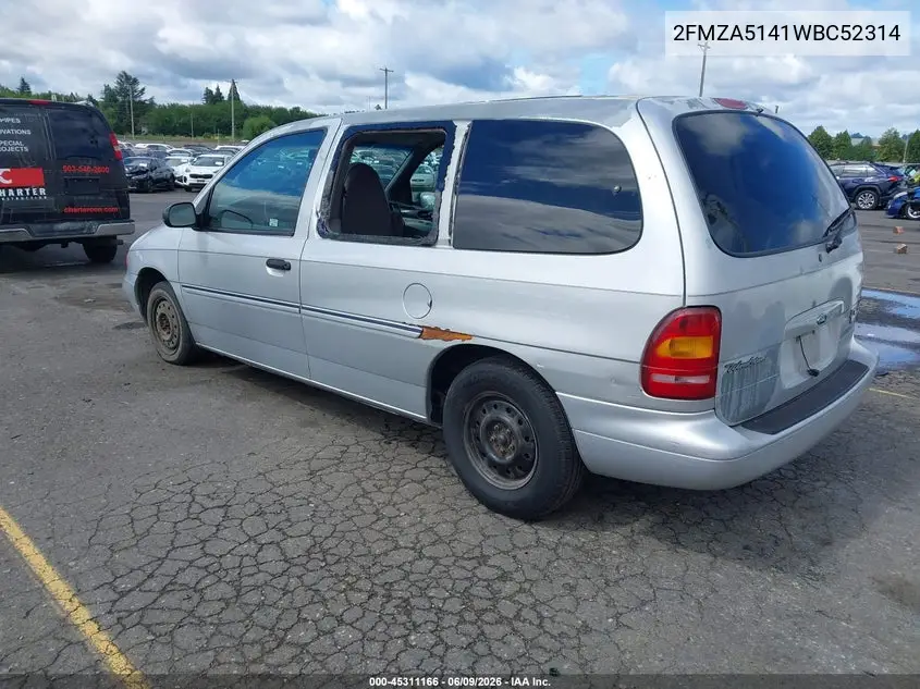 1998 Ford Windstar Gl/Limited/Lx VIN: 2FMZA5141WBC52314 Lot: 45311166