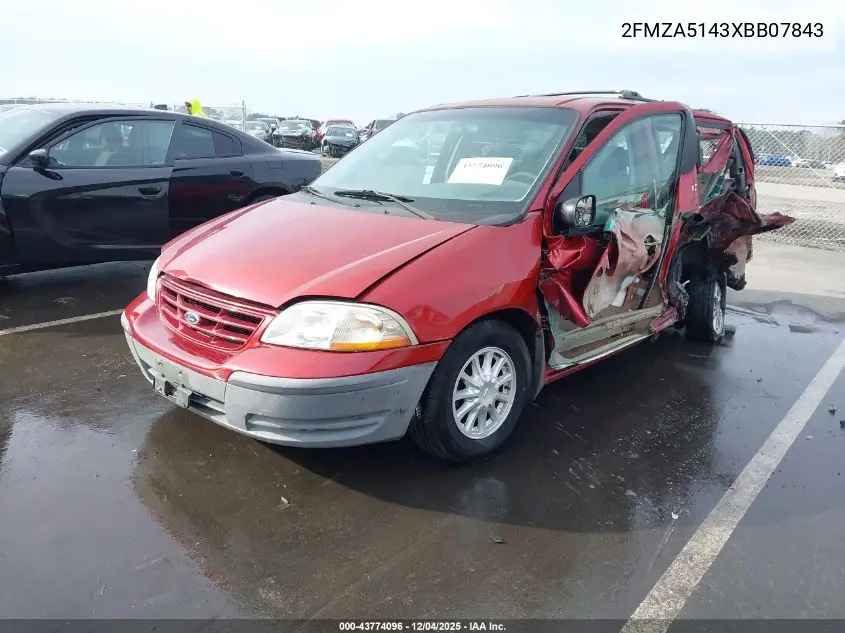 1999 Ford Windstar Lx VIN: 2FMZA5143XBB07843 Lot: 43774096