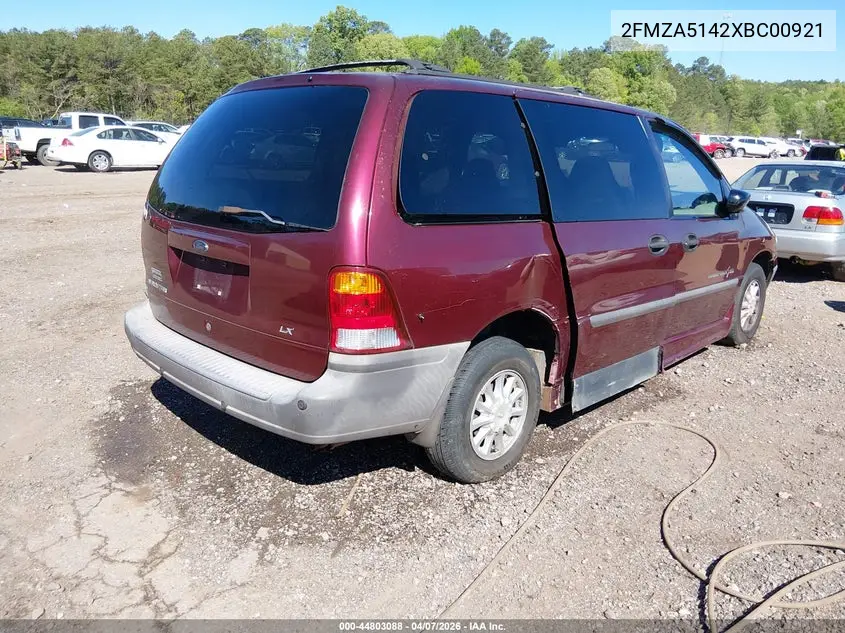 1999 Ford Windstar Lx VIN: 2FMZA5142XBC00921 Lot: 44803088