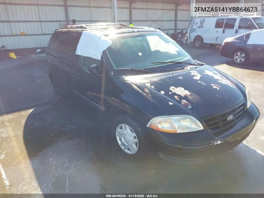 2000 Ford Windstar Lx VIN: 2FMZA5141YBB64673 Lot: 44155325