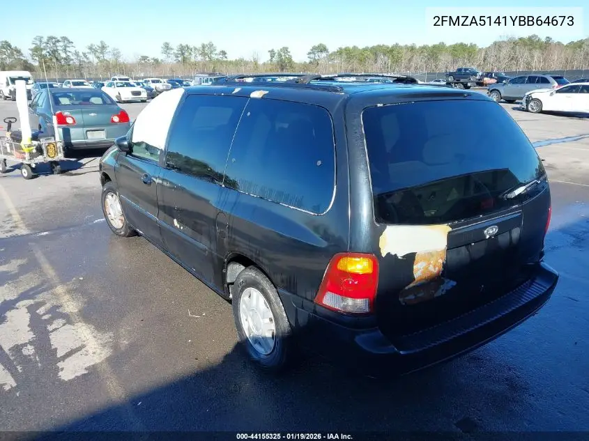 2000 Ford Windstar Lx VIN: 2FMZA5141YBB64673 Lot: 44155325