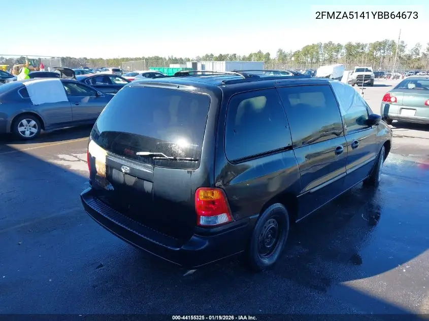 2000 Ford Windstar Lx VIN: 2FMZA5141YBB64673 Lot: 44155325